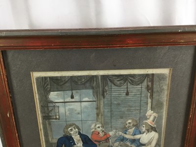 Lot 122 - Late 18th century caricature - 'From night till morn I take my glass', pub. Oct. 20th 1792 printed Robert Sayer London, 25cm x 37cm, in glazed frame