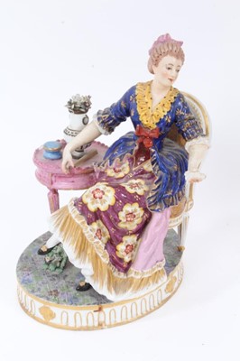 Lot 186 - Pair of 19th century Sampson porcelain figures