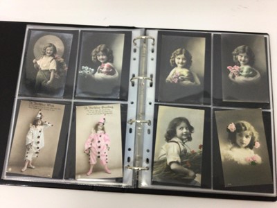 Lot 1414 - Album of Early 20th century postcards to include bathing belles etc