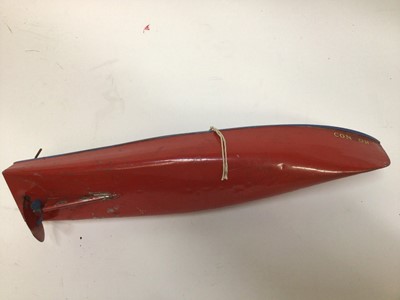 Lot 1895 - Hornby clockwork speedboat, together with an antique doll
