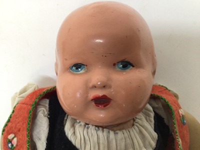 Lot 1895 - Hornby clockwork speedboat, together with an antique doll