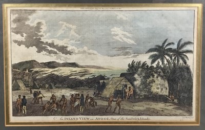Lot 227 - Late 18th century engraving, 'An inland view in Atooi, one of the Sandwich islands', pub. 1