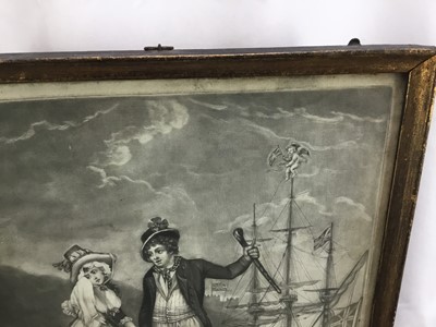 Lot 228 - Late 18th century black and white mezzotint - 'Poor Jack', pub 1790 London, Robert Sayer, 25cm x 36cm, in glazed frame