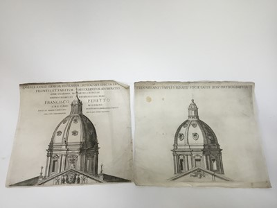 Lot 229 - A group of antique engravings - Churches of Rome, 1650 by V. Regnard, pub. Collignon, each approx 36cm x 32cm, unframed, 9 sheets in total.