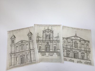 Lot 229 - A group of antique engravings - Churches of Rome, 1650 by V. Regnard, pub. Collignon, each approx 36cm x 32cm, unframed, 9 sheets in total.