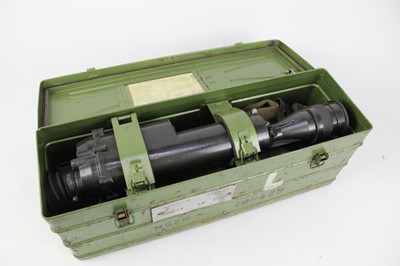 Lot 766 - Russian night vision scope and accessories in galvanised painted travelling case