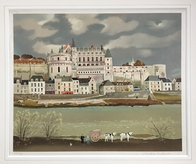 Lot 342 - Michel Delacroix (b. 1933) lithograph - French chateau scene, signed and numbered 133/150, 49 x 59cm