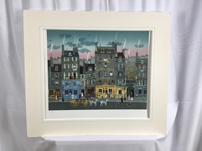 Lot 344 - Michel Delacroix (b. 1933) lithograph - Street scene, signed and numbered 77/200, image 41 x 51cm