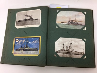 Lot 1412 - Postcard album containing mainly Naval destroyers