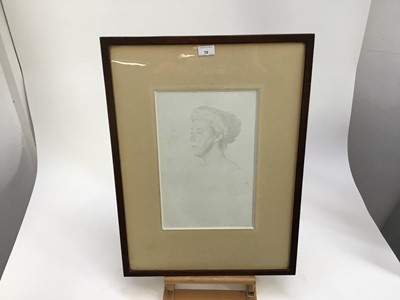 Lot 70 - William Strang (1859-1921) silverpoint portrait of a woman, image 24cm x 38cm