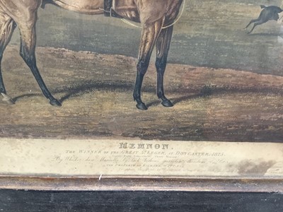 Lot 71 - After J F Herring, two aquatints of racehorses - ‘The Colonel’ and ‘Memnon’