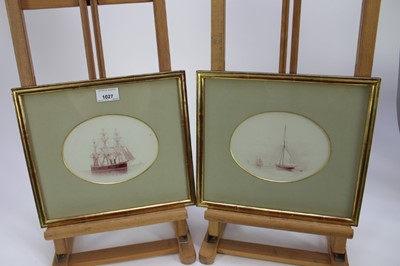 Lot 1027 - William Frederick Settle, pair of monochrome watercolours