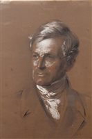 Lot 1237 - George Richmond (1809 - 1896), crayon and...