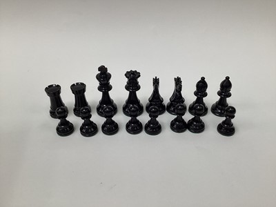 Lot 2405 - Staunton type chess set in box