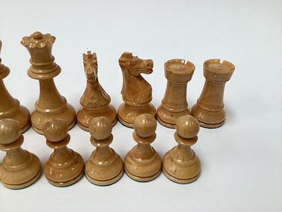 Lot 2405 - Staunton type chess set in box