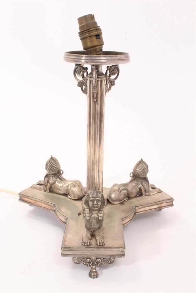 Lot 246 - Egyptian revival silver plated centrepiece by Walker & Hall