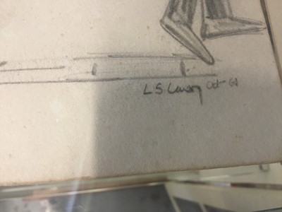 Lot 35 - Follower of Lowry-Two pencil sketches bearing signature L.S. Lowry