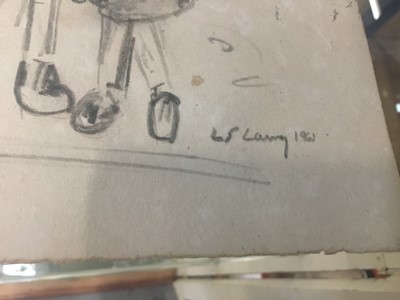 Lot 35 - Follower of Lowry-Two pencil sketches bearing signature L.S. Lowry