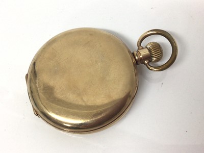 Lot 661 - Gold plated half hunter pocket watch