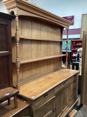 Lot 915 - Late Victorian pine two height dresser