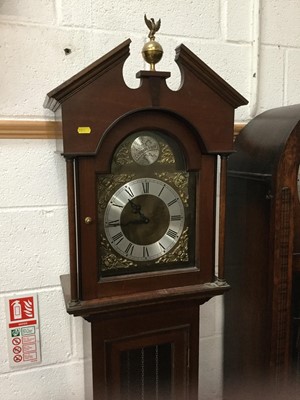 Lot 1063 - 20th century reproduction mahogany long case clock