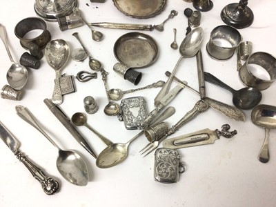 Lot 44 - Group of silver and white metal items