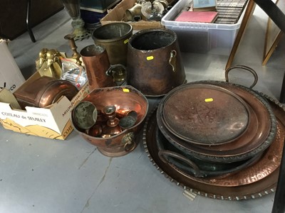 Lot 405 - Group of antique and vintage copper and metalwares