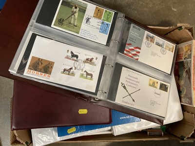 Lot 209 - Five albums of First Day Covers from the 1960s onwards, together with postcards and ephemera