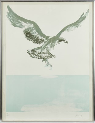 Lot 1000 - *Dame Elisabeth Frink (1930-1993) lithograph signed and numbered - 'Osprey', from the Seabird Series 1974, 62/150, 47.5cm x 65cm, in glazed frame