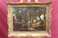 Lot 1255 - 19th century Norwich School oil on canvas -...