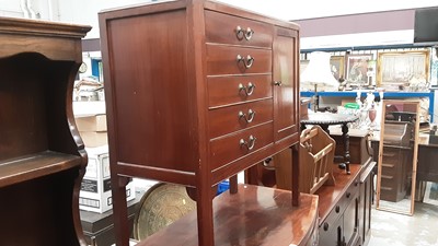 Lot 883 - Edwardian mahogany music cabinet