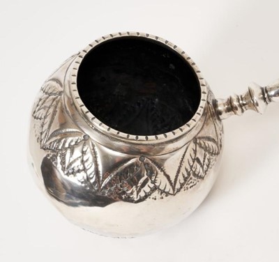 Lot 380 - Unusual silver plated ladle