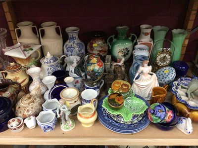 Lot 584 - Collection of mixed ceramics and other items to include an anniversary clock.