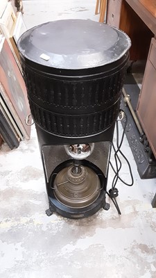 Lot 199 - Three large tin oil heaters converted to electric