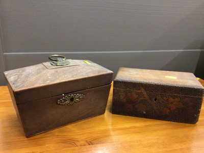 Lot 524 - Tea caddies and china