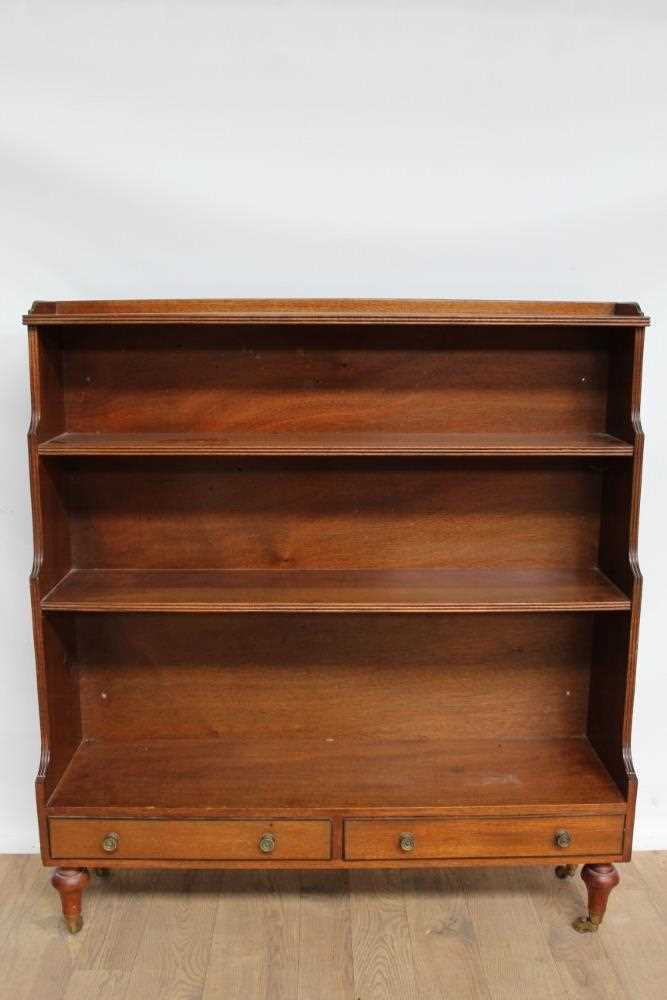 Lot 1368 Regency style mahogany waterfall bookcase
