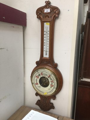 Lot 339 - Edwardian aneroid barometer