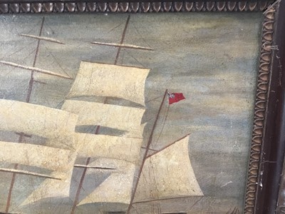 Lot 52 - 19th century style oil of the ‘Victory’ tea clipper, image 50cm x 40cm