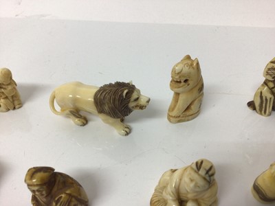 Lot 35 - Collection of ten netsuke, including ivory and others