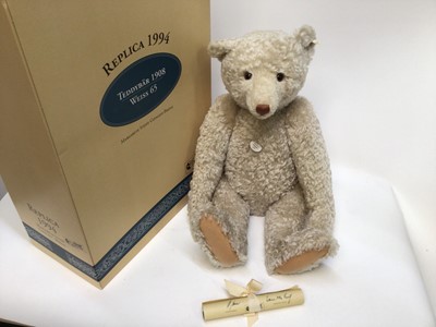 Lot 1803 - Steiff 1994 Teddy Bear 1908 White 65cm. Boxed with certificate.