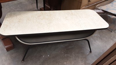 Lot 957 - Two 1950's / 60's Formica topped coffee tables (2)