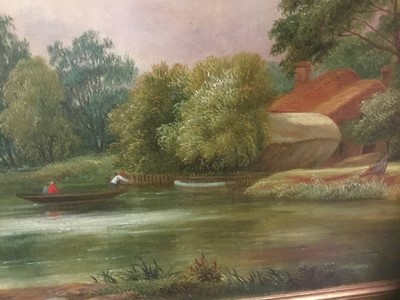 Lot 222 - Victoria Colkett (ex. 1859-1874) oil on canvas, Norfolk river scene