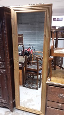 Lot 1012 - Pine shoe cupboard  with mirrored glass door