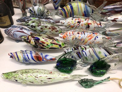 Lot 282 - Collection of End of Day glass fish ornaments
