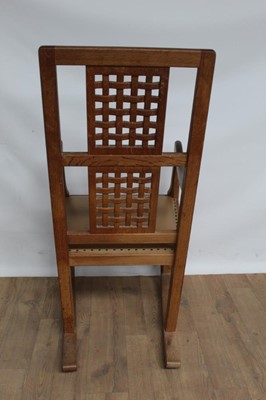 Lot 1314 - Robert Mouseman Thompson oak rocking chair