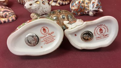 Lot 1257 - Nine various Royal Crown Derby animal paperweights