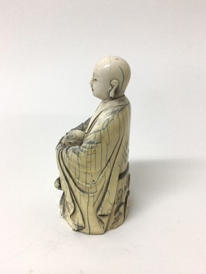 Lot 56 - Antique Chinese carved ivory Buddha figure