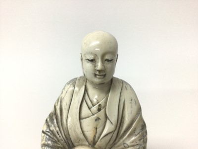 Lot 56 - Antique Chinese carved ivory Buddha figure