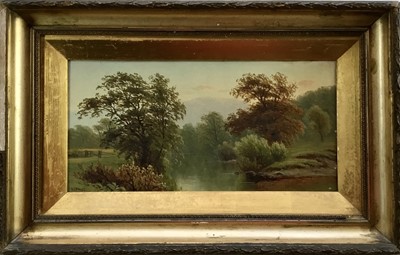 Lot 110 - Thomas Spinks (1847-1927) oil on canvas - river landscape