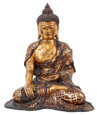 Lot 804 - Thai gilt hollow bronze Buddha